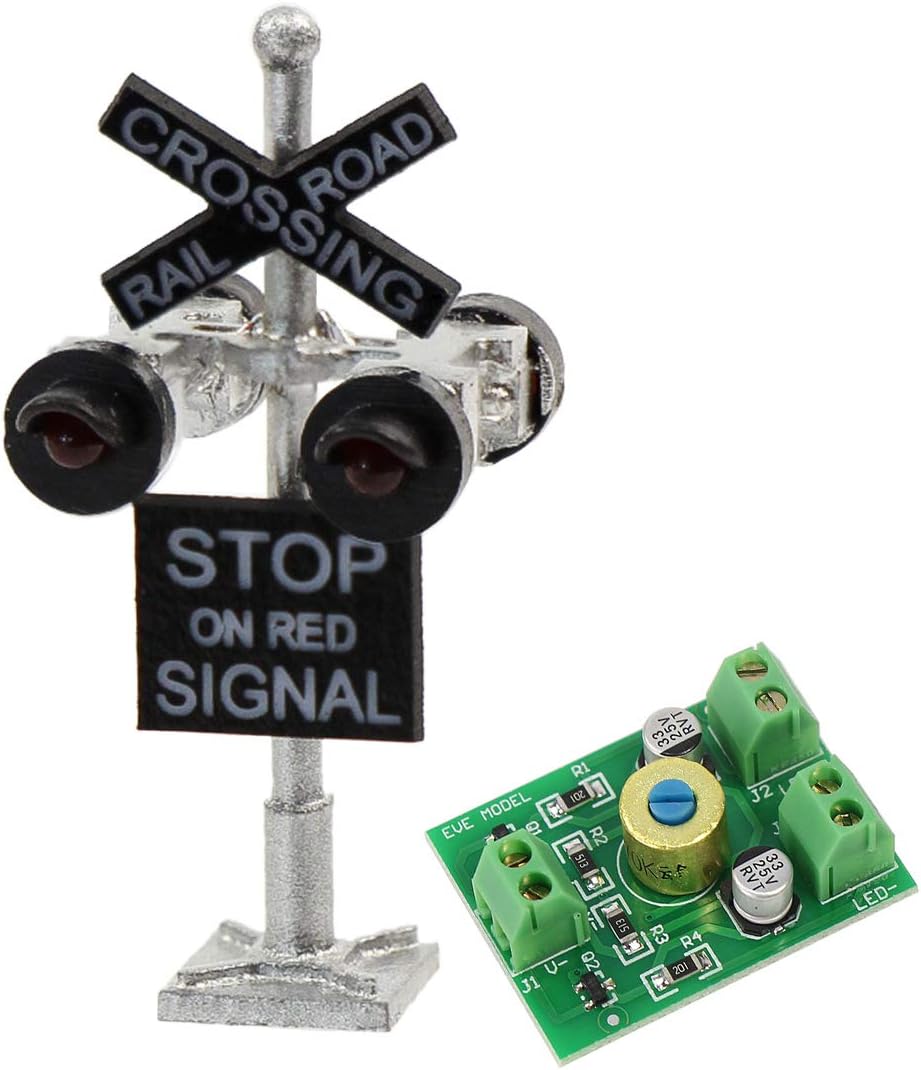 Evemodel JTD1506RP 1 Set N Scale Railroad Train/Track Crossing Sign 3cm