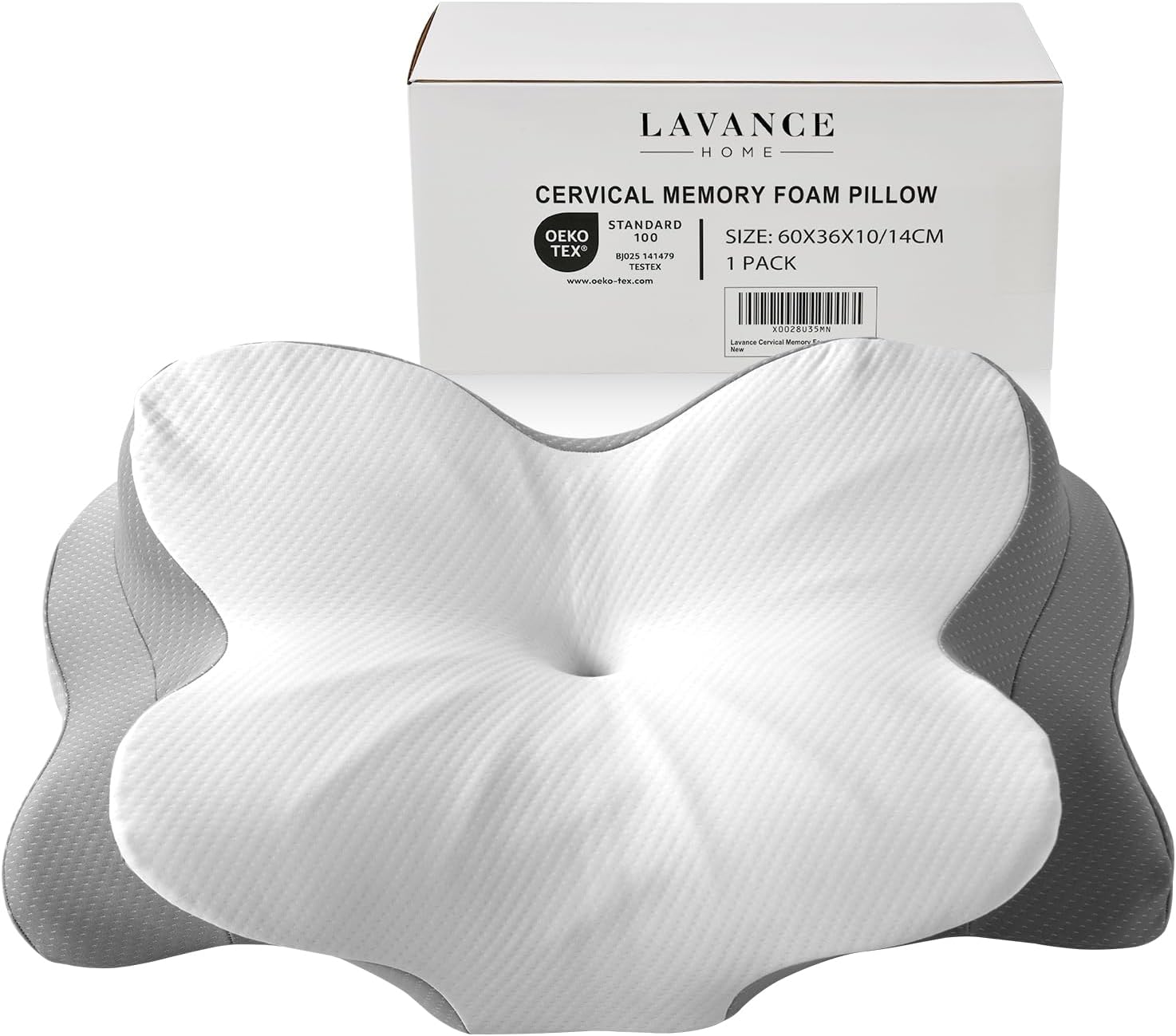 Kiby® Coppia Cuscini Memory Foam 70x40, [Dispositivo Medico], Forato