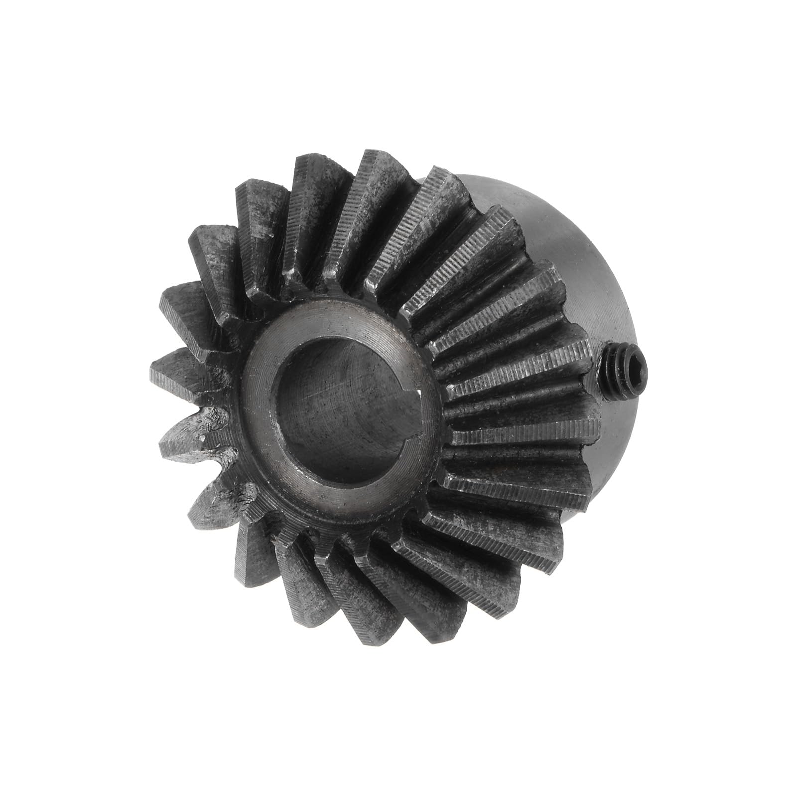 sourcing map 2pcs Biseau Engrenage 2M 20 Dents 12 mm Arbre Trou 1:1 Conique Pignon Engrenage avec 4mm Clavette 45# Acier 2 Module 90 Degré Direction Engrenage avec M5 Fixation Trou