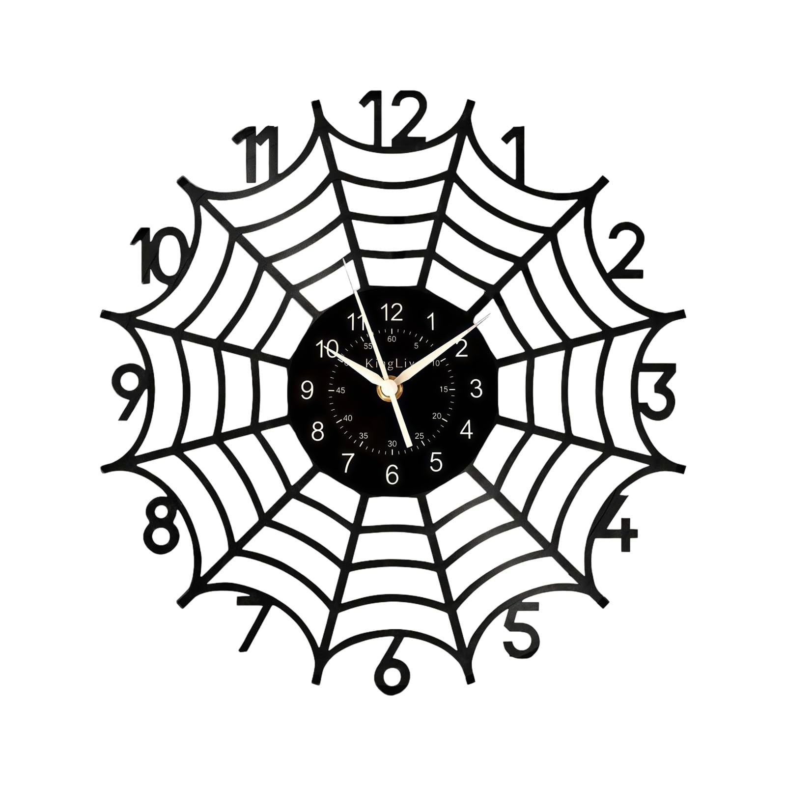 Hzbb Multicolor Modern Spiders Web Decorative Clock Easy Read Arabic Numerals For Offices Classroom None Ticking Arabic Numerals Analog Clocks