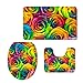 Produktbild Showudesigns Pretty Pink Floer Rose Toilet Seat Mat Flannle Bath Room Carpet