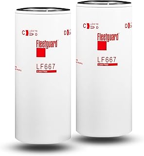 Compatible with Fleet Guard Cummins Oil Lube Filter Filtration Fleetguard Full Flow Spin-Off Filtration LF667 B7600 DN-P553191-2PCS