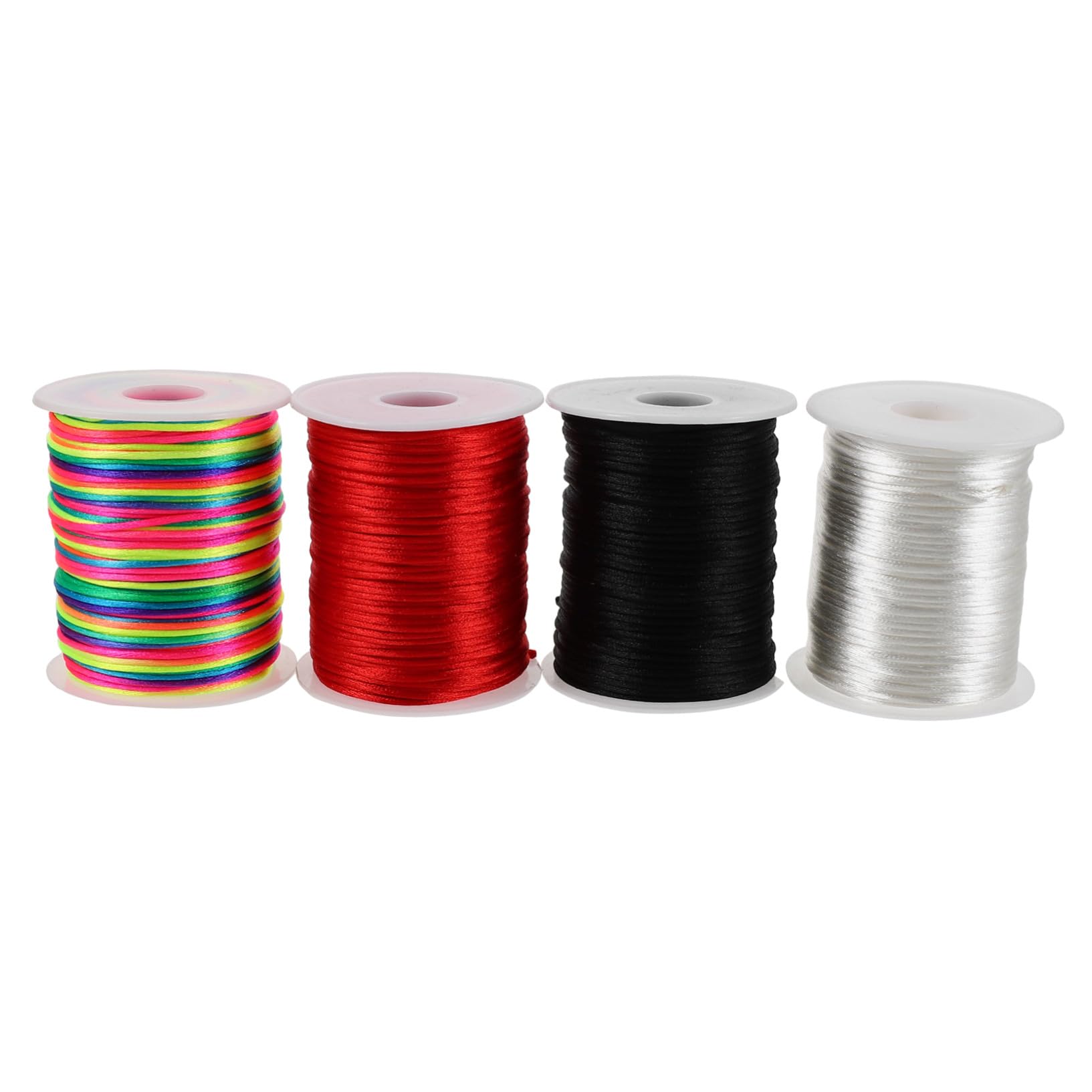 HOMSFOU 4rotoli Cordino Cerato per Braccialetti Spago Intrecciato per Gioielli Filo per Collane Forniture per Creazione di Gioielli Spago Artigianale per Perline Corda per Braccialetti