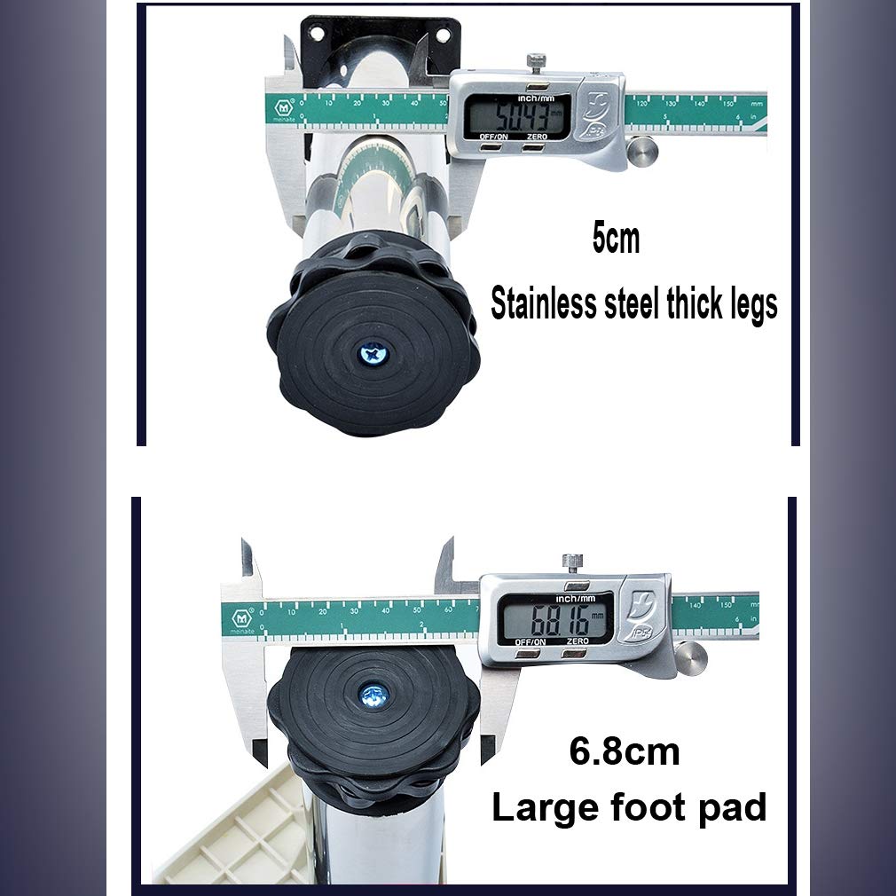 Untergestell für Waschmaschine Sockel Erhöhung Doppelrohr Wäschetrockner Universal-Basis Länge/Breite 48-66cm Kühlschrankständer Möbelträger Rutschfester Stoßdämpfung