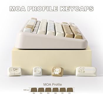 Amazon.com: YUNZII 132 Keys MOA Keycaps, Dye-Sublimation PBT
