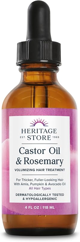 HERITAGE Óleo de rícino e alecrim para cuidados dos cabelos, 120 mL