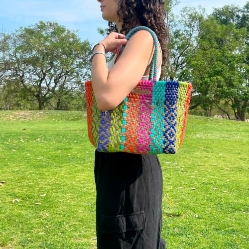 Image of MARIA VICTORIA X-Small Mexican Tote - Waterproof Woven Beach Purse