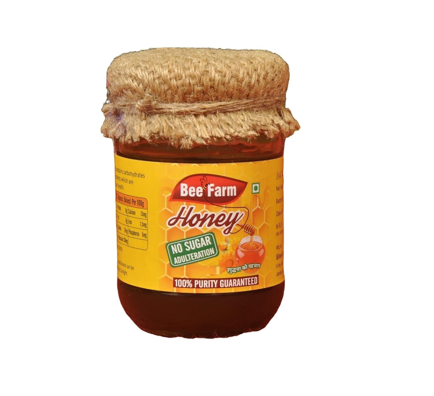 Bee Farm Honey 100% Pure tested Honey By NMR Certified Pure Natural Unprocessed Original Honey Glass Jar (150 ML)-image-40