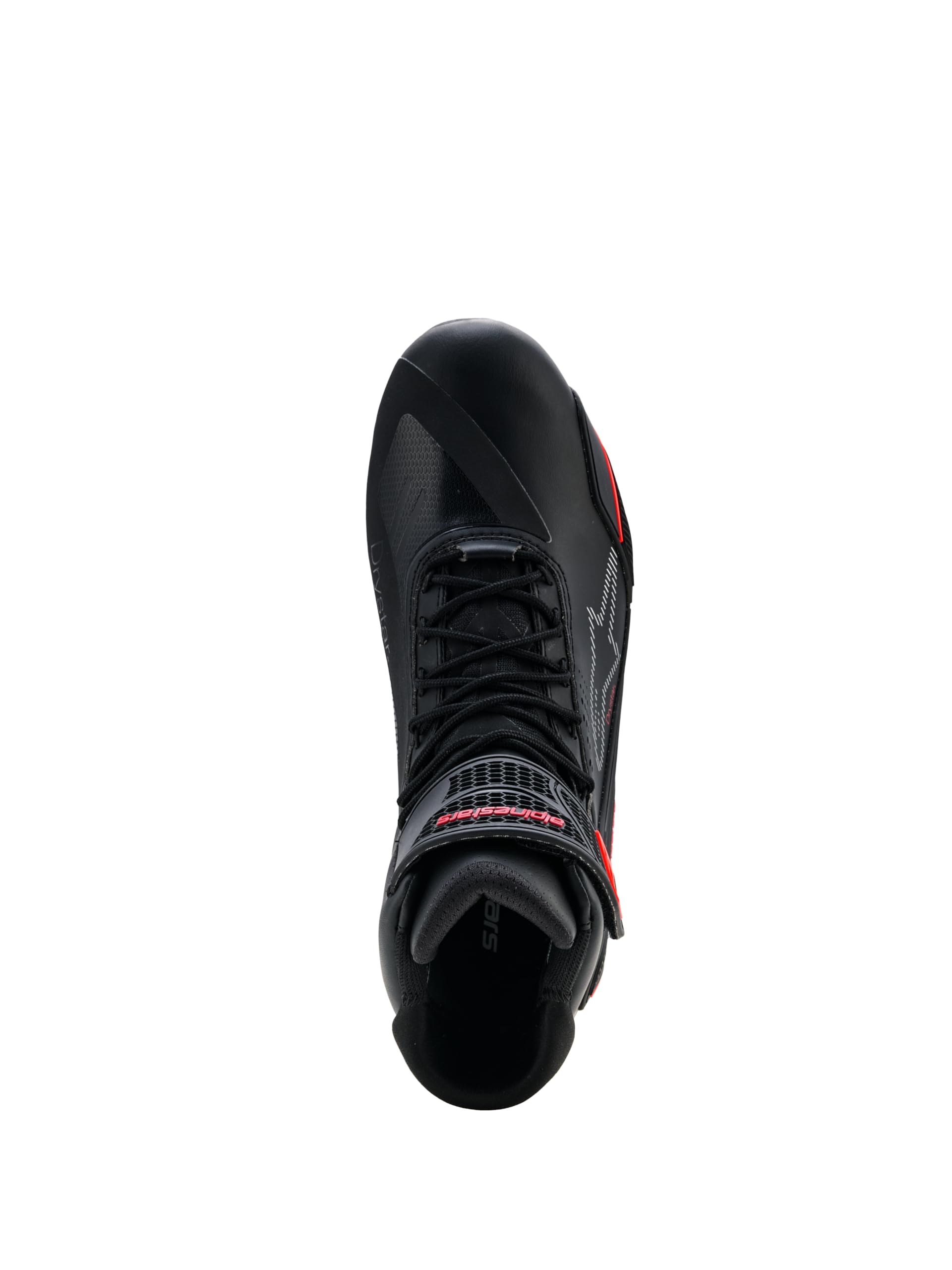 Alpinestars Faster 4 Drystar wasserdichte Motorrad Schuhe, schwarz/rot, 10 (43)