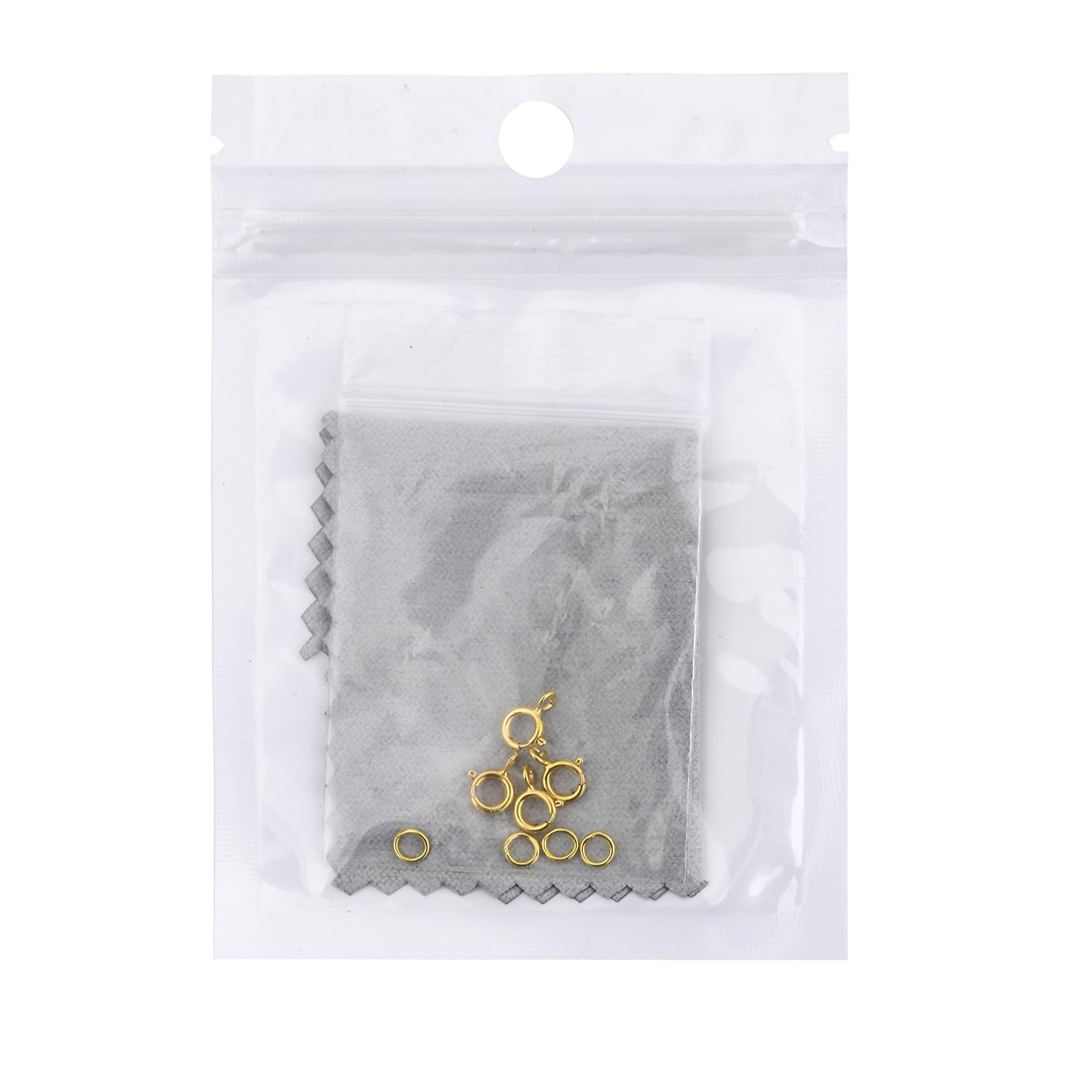 14 Karat vergoldete Halskettenverschlüsse, 5 mm, S925er-Sterlingsilber, Federringverschluss mit 4 mm runden Binderingen, Schmuckverschlüsse, Verbindungsstücke für Halsketten und Armbänder