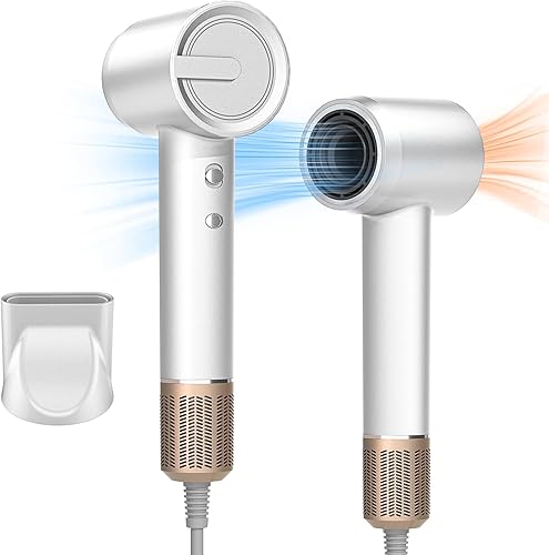 Ionic Secador de pelo de secado rápido 110000 RPM de alta velocidad sin escobillas para mujeres Secador de pelo de bajo ruido y iones negativos