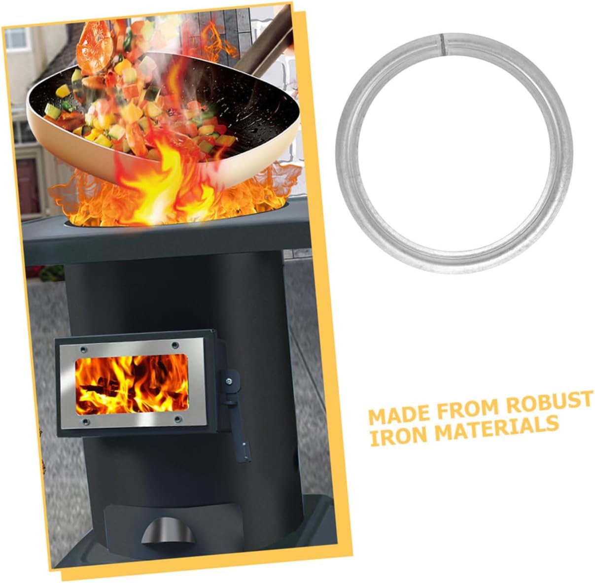 Stove Pipe Gasket Iron Burner Flue Collar for Efficient Home Cooking Accessories Design for Use