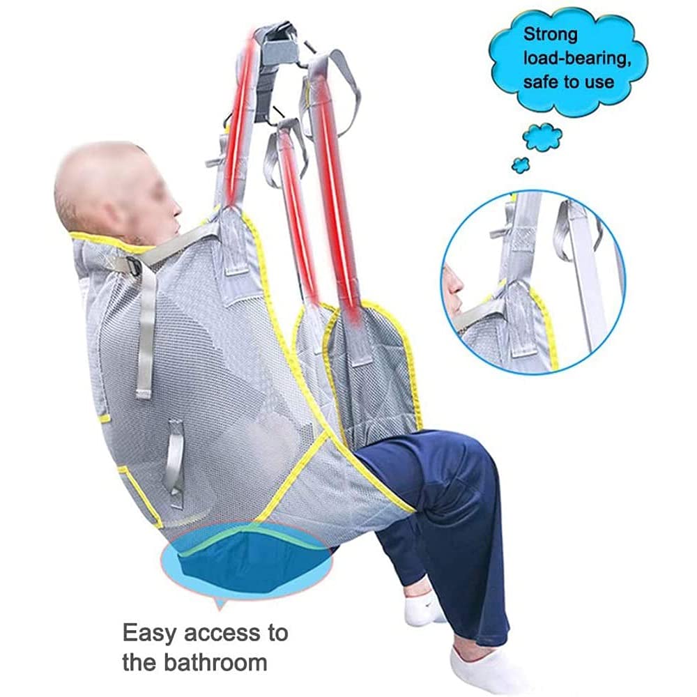 Arnés Elevación Paciente Cuerpo Completo, Grúa de Paciente, Eslinga De Elevación con Accesorios De Bucle,para Posicionamiento Y Elevación De La Cama,Enfermería, Fácil de Usar(No Incluye grúa)