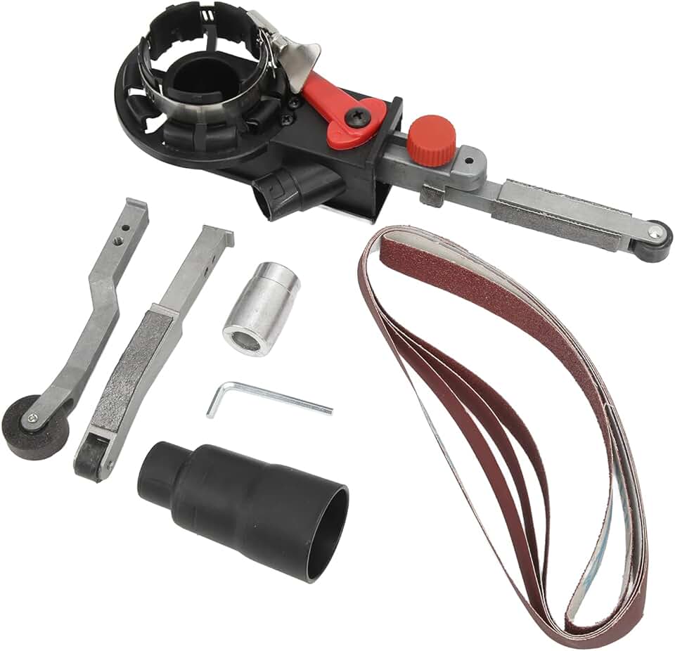 Lixadeira de Cinto ZAWELIYO Conversão Kit Lixadeira de Velocidade Variável para Vidro Madeira Metal Moagem Com Braços de Trabalho e Lixar Correias