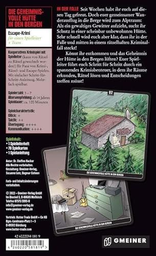 Stadtkrimis Exit Escape Stadtführung Gmeiner Die geheimnisvolle Hütte in den Bergen