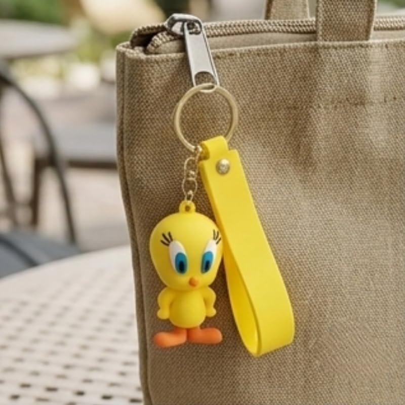Image of Cute 3D Keychain | Keyring & Quirky Bag Charm | Hard Silicone, Unbreakable | Travel Essential | Kids Friendly | Strap & Bag Hook