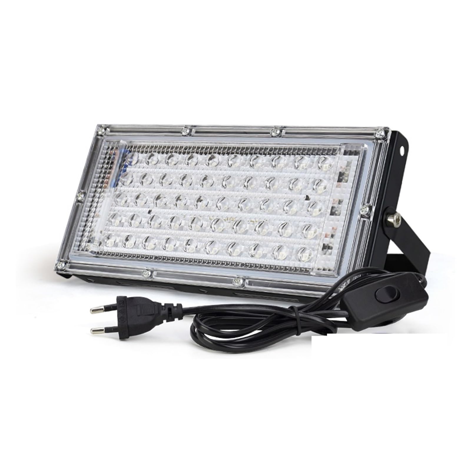 JOLIANE UV Flood Light 50W 100W 395nm 400nm Ultraviolet Fluorescent Sta Lamp for Bar Dance Party Blacklight(50W with Plug)