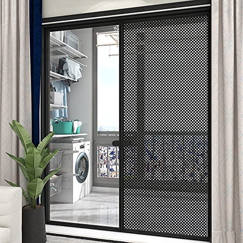 Moyishi Vinilo Negro Perforado Adhesivo para Ventana 17x78 miniatura 7