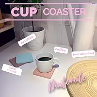 Vista 2 de Paquete de 2 posavasos de diatomita, posavasos de absorción rápida de agua, soporte para vasos de diatomeas autosecado, bandeja para plantas Rosa