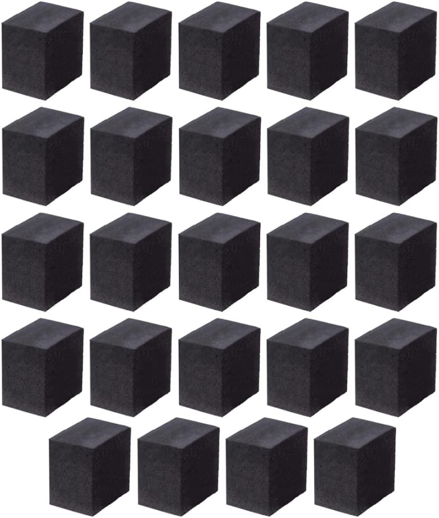 Berrywho 24 Piezas Negro Invisible para Macetas EVA Pies Cuadrados para macetas Autoadhesivas para macetas Medianas y Grandes, 5x5x1.5cm