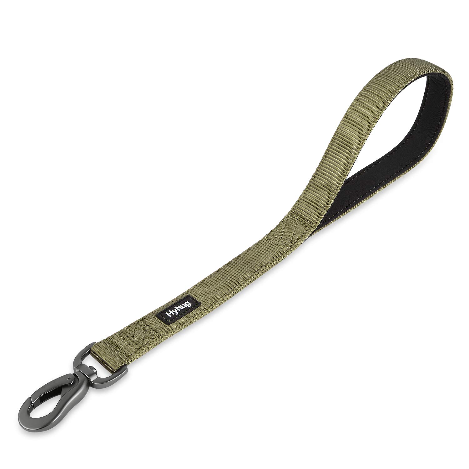 Photo 1 of Hyhug Short Dog Leash Heavy Duty Nylon with Comfortable Padded Handle, Durable Training Pet Leashes for Small Medium Large Dogs (18 Inches, Military Green)