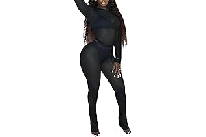 Women's Sexy Two Piece Outfits: A Stylish Mesh Ensemble for Night Outs
