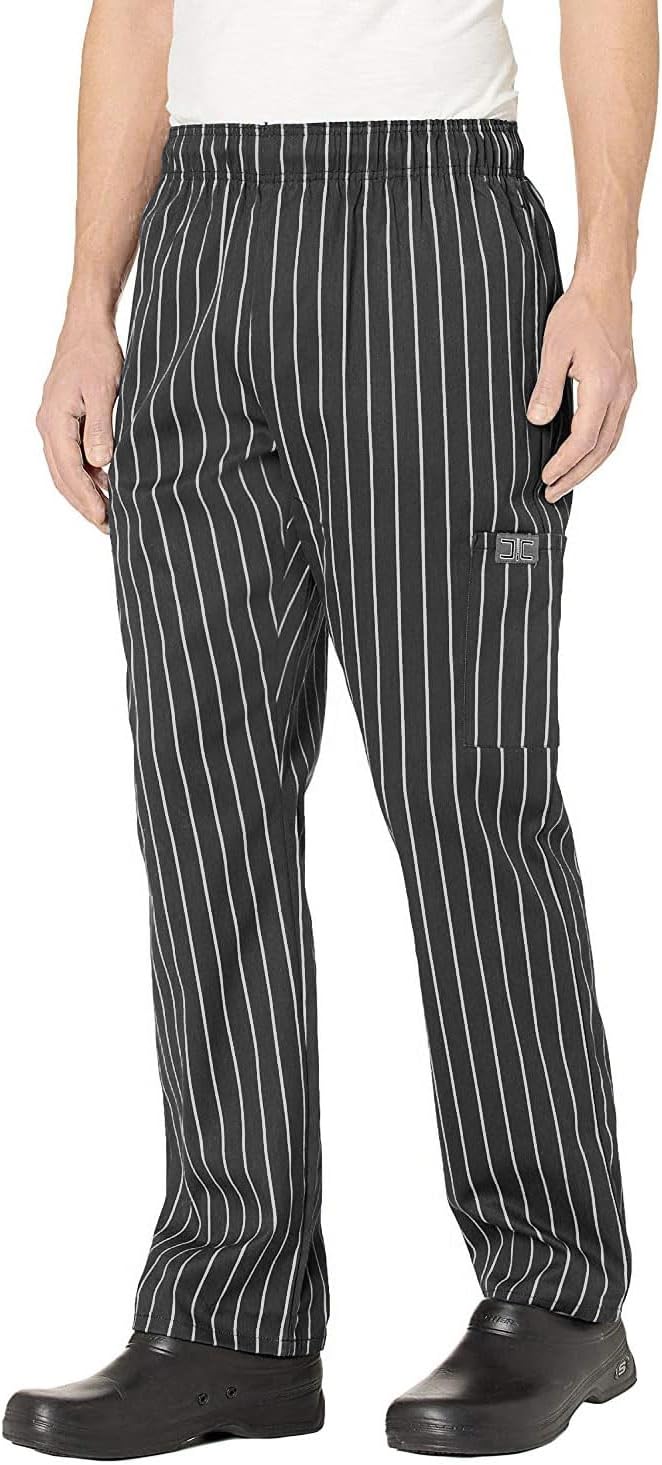 Chef Code Modern Fit Unisex Cargo Chef Pants, Elastic Waist CC220