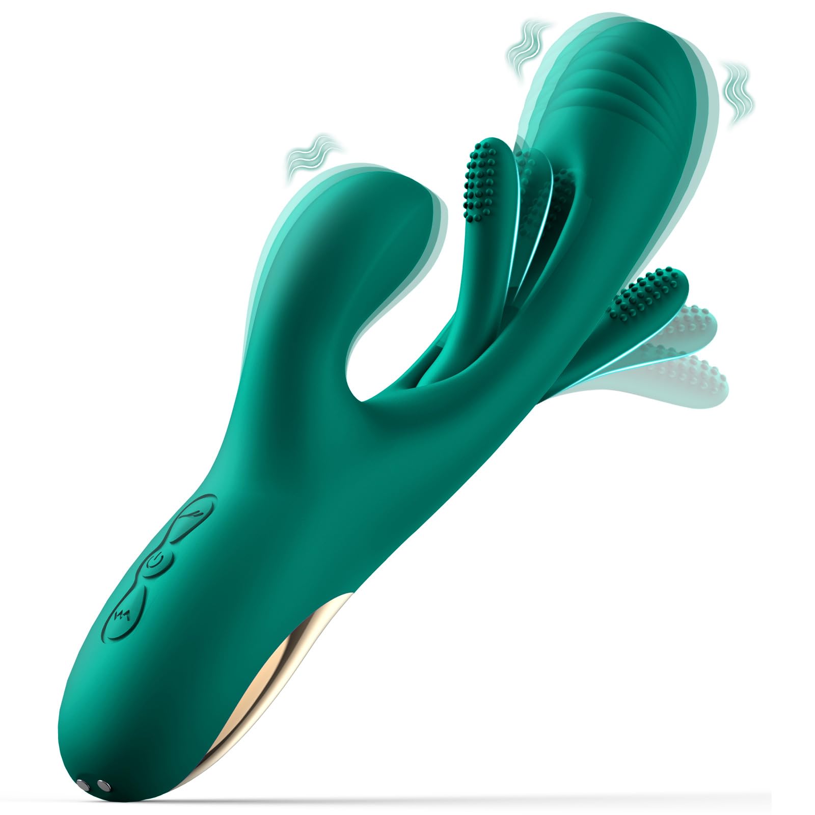Vibrator Dildo Rabbit Sex Toys -LOVENOTE G Spot Vibrator Massager for Women Clitoral Nipple Stimulation, 3 in 1 Sex Toys with 14 Vibration & 7 Tongue Licking Flapping, Adult Product Aurieel ()