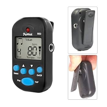 Metronome For Violin M50 Mini Digital Metronome - Clip-On Pocket Tempo Keeper For Guitar, Piano, Drums (Blue/Purple) Metronome For Piano