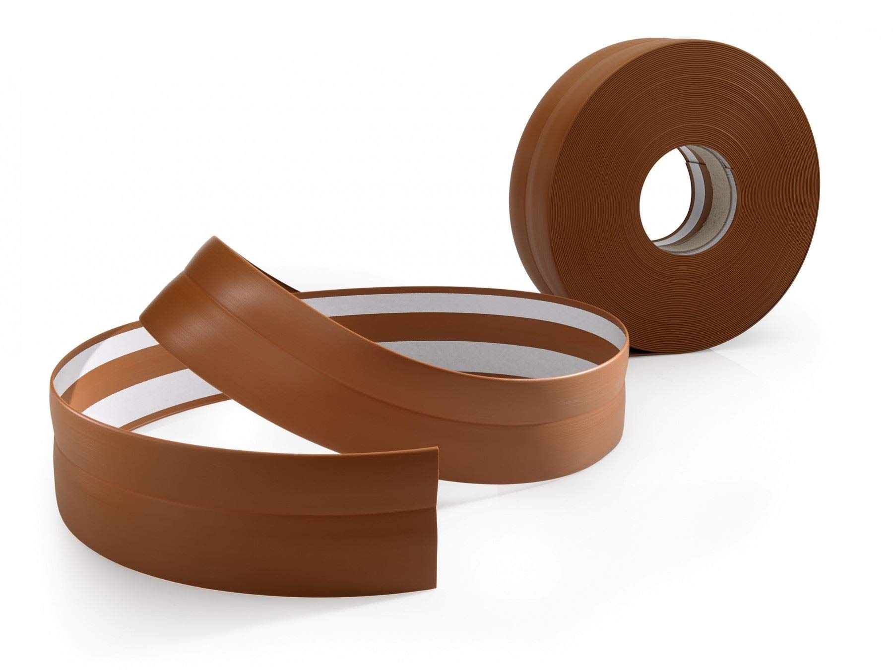 Proper Tools Flexible coved PVC skirting Board Strip Floor wall Joint - 15m - Brown