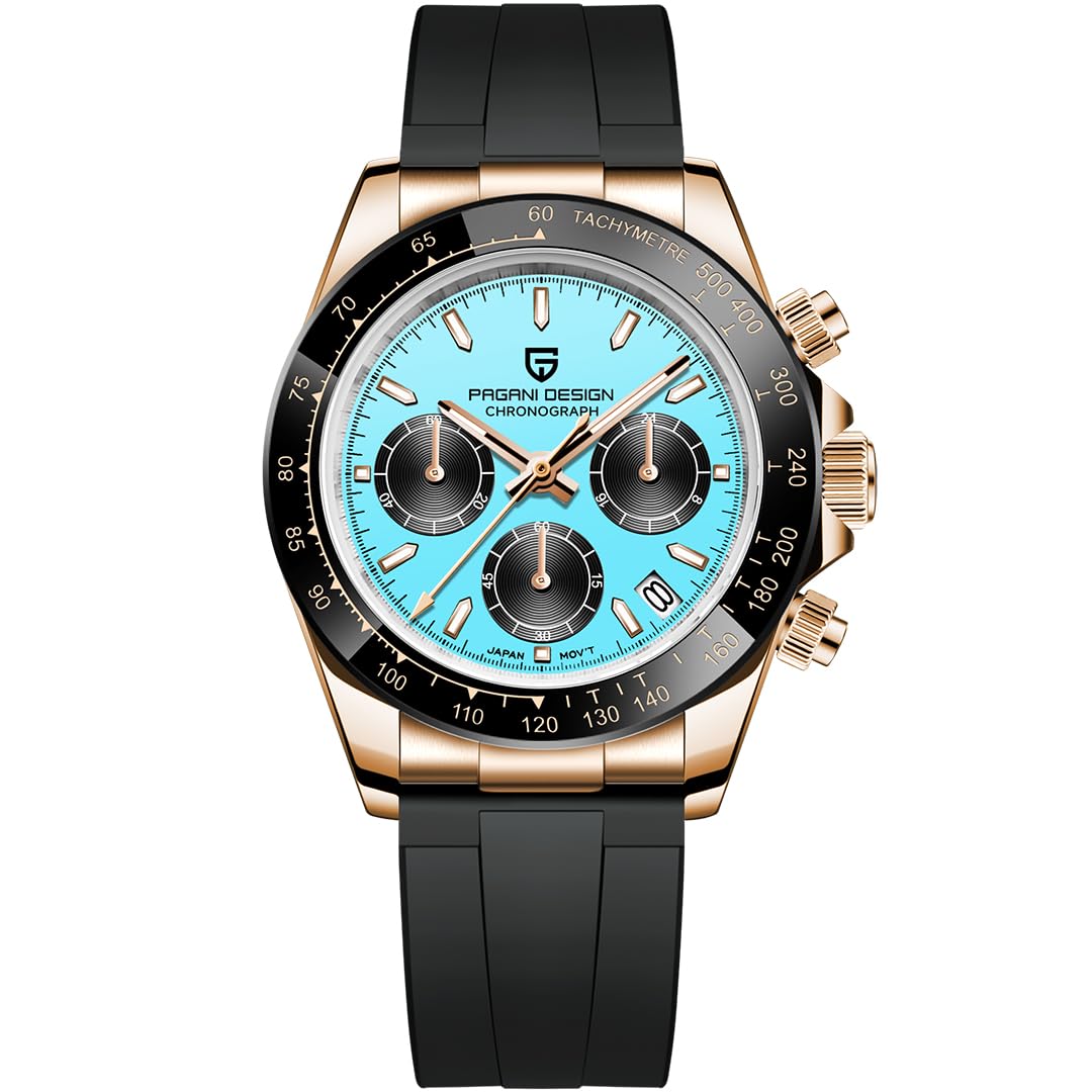 Pagani Design PD1644 Quartz Watches - Stainless Steel Men's Chronograph, Waterproof 100M Sports Clock, Fashion Gift, Business Casual Wristwatches