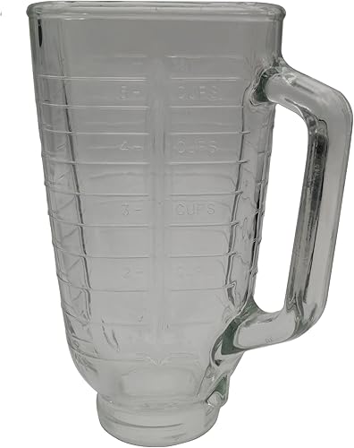 Licuadora de 5 tazas de vidrio, compatible con los modelos de licuadora Oster 4108, 4109, 4106, 4110, 4111, 4117 Series Classic y Osterizer Series