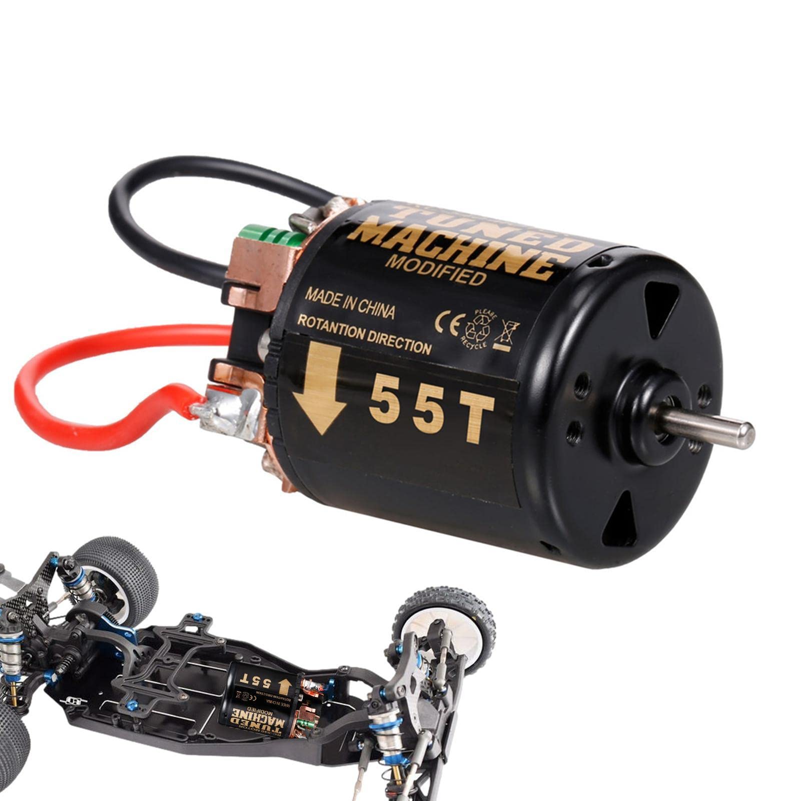 540 Brushed Motor | High Velocity Rc Car Motor | Optimal Efficiency Rc Car Motor 13T/ 21T/ 35T/ 45T/55T/80T, RC Motor 540 Brushed For 1/10 RC Crawler Car