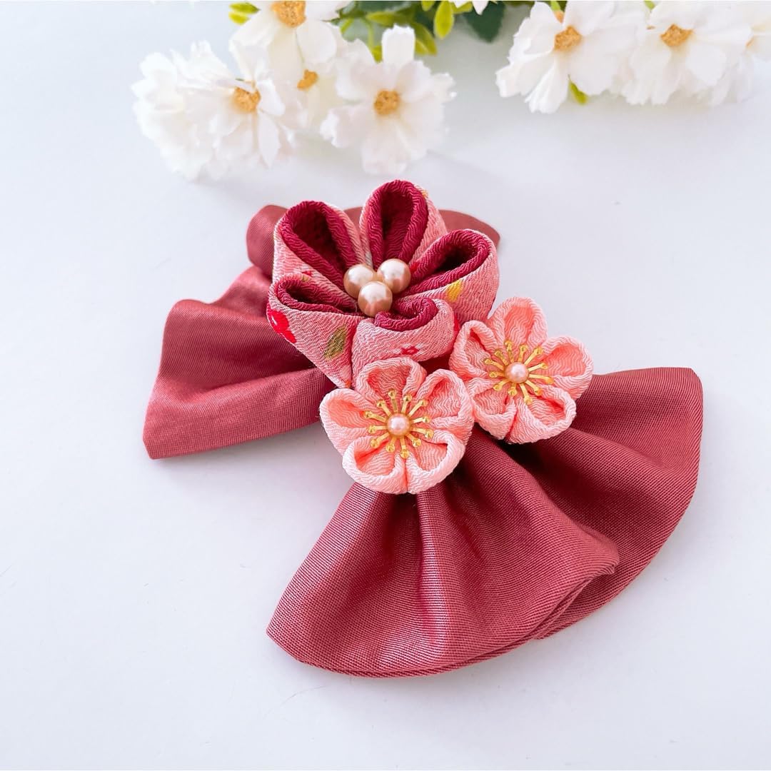 一度使用【七五三】髪飾り 勝山かんざし つまみ細工 日本髪 かんざし