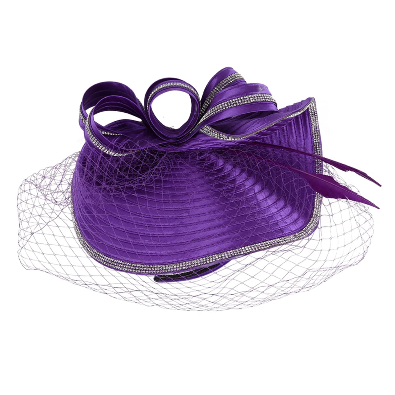 Holibanna Cappello da Cocktail Party Fascia per Ragazze Cappello da tè Cappello per Il Matrimonio fascinatori di per Le Donne Cappelli Fascinator per Le Donne Filato di Navy