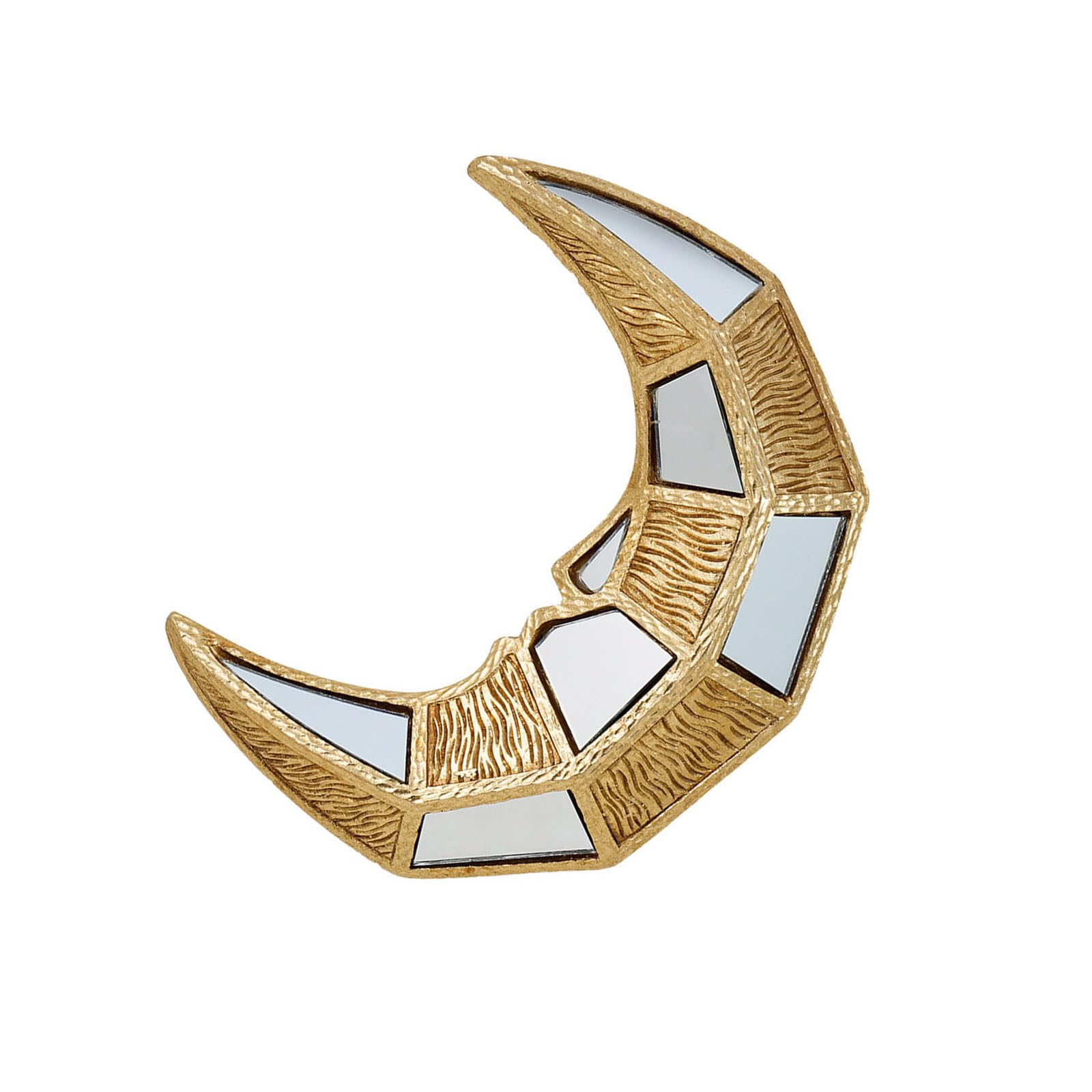 PANGBOER Metal Crescents Statue Wall Mirrour Decors Decorative Mirrour Wall Decors Mounted Mirrours Decorations Home Decorations Decorative Hanging
