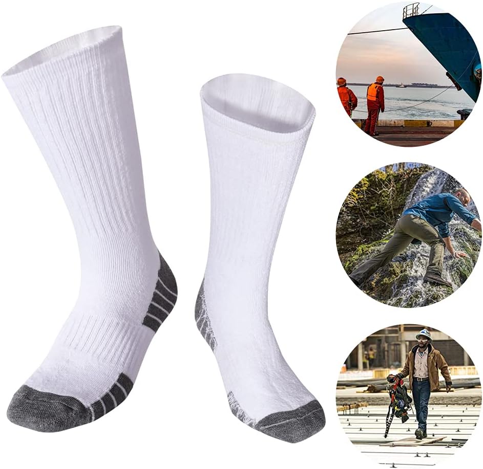 10P Pack Men's Cotton Performance Duty Work Socks,Athletic Crew Anti Sweat Blisters Cushion Socks - Image 3