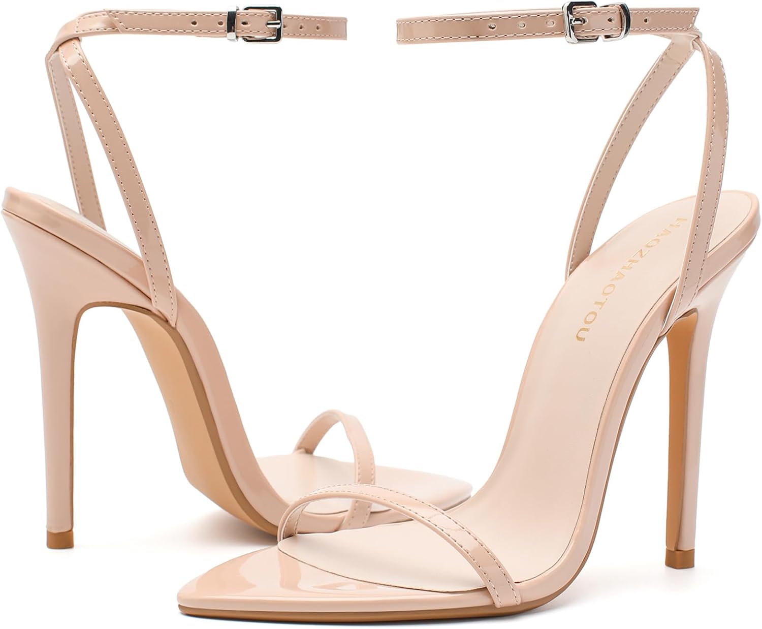 Womens Strappy Lace Up Heels Sexy Stiletto High Heeled Open Toe Strap Summer Dress Shoes - Image 4