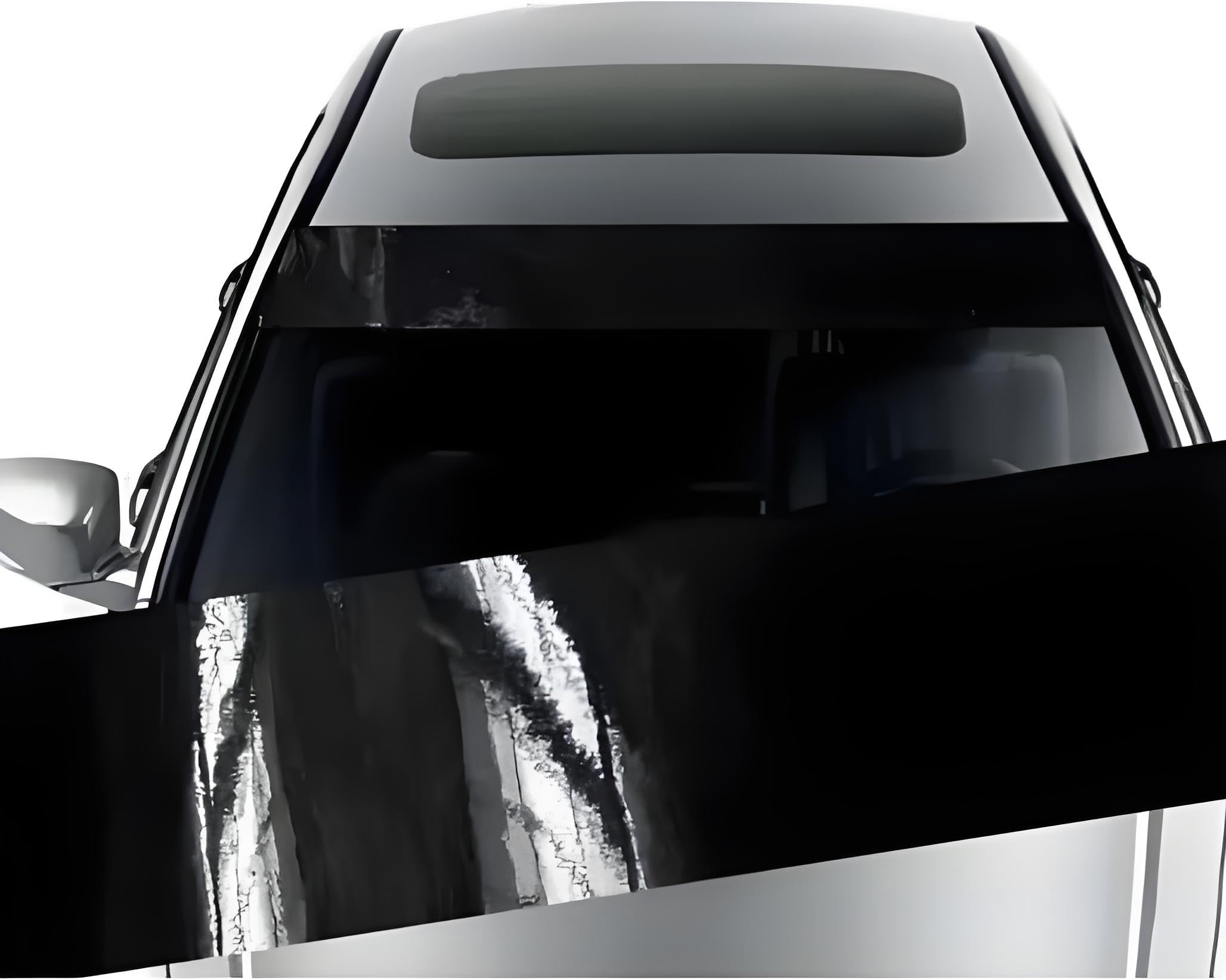 Car Windshield Banner for GMC Canyon 2015-2024, Front Windshield Decal Fade Resistant & Weatherproof Vinyl Sticker Sun Visor Strip Tint Film, Glossy Black