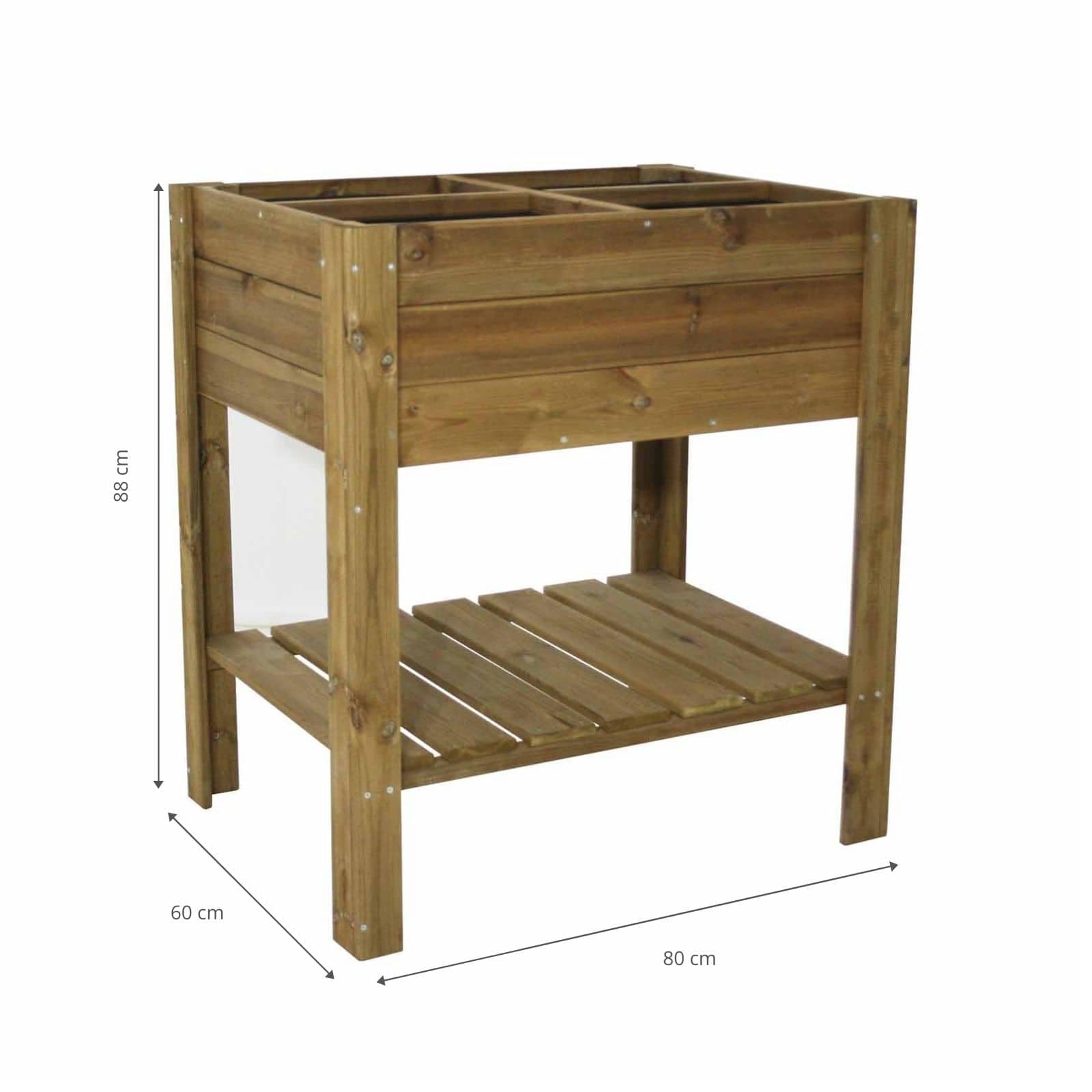 Gardiun KSU13020 Potager Urbain 115 L 60 x 80 x 88 cm Bois traité et Tissu Geotextil