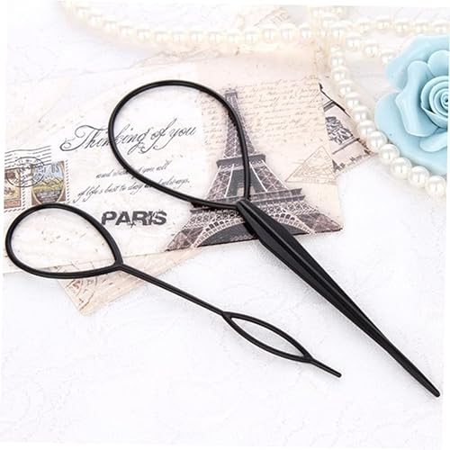 Miniatura 9 de Topsy Tail - 2 piezas de herramientas de peinado de cola de caballo para cabello, joyería para trenzas Topsy Tail Girl Accesorios para el cabello de