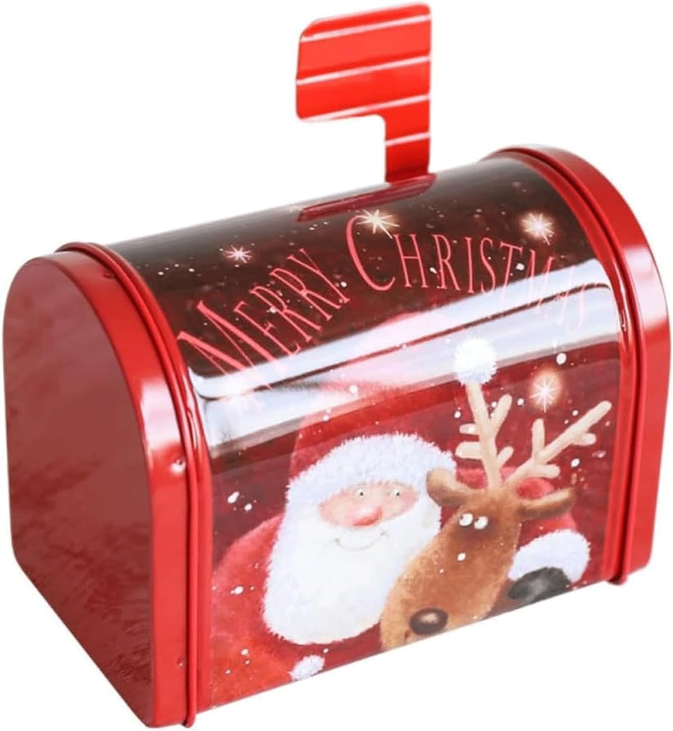 Key Drop Box Small Mailbox Iron Drop Box Creative Cute Post Box Christmas Ornament Parcel Box Outdoor Home Garden Decoration Mail Boxes Easy to Install