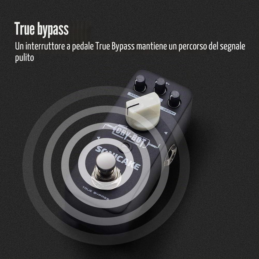SONICAKE Auto Wah Pedale Effetto Pedale per Chitarra Bass Filtro di Inviluppo funky Cry-Bot