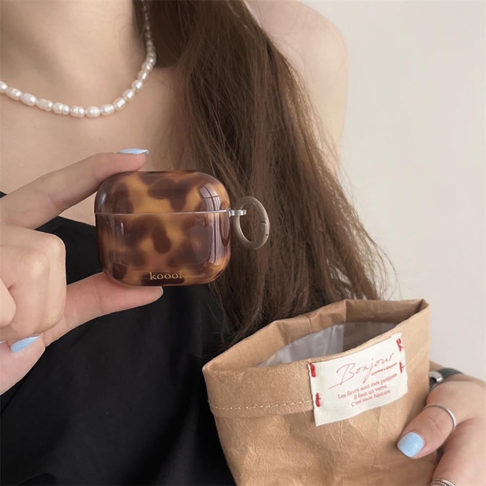 Coque AirPods 4 Génération Antichoc Kit Nettoyage Ambre Motif Brown Design Aesthetic
