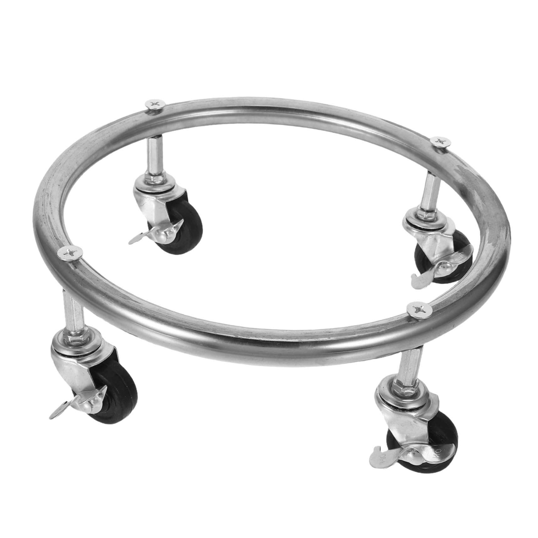 Support Mobile pour Bouteille de Gaz Acier Inoxydable avec roulettes et Frein Plateau Stable pour Cylindre Propane Facilitant Le Transport et Usage Quotidien