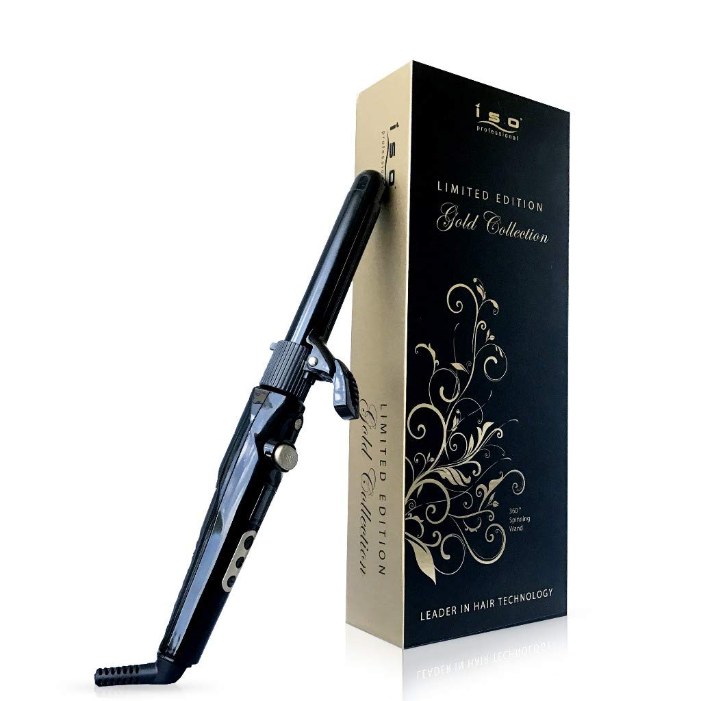 ISO Beauty Gold Collection 360 Rotating Curling Iron