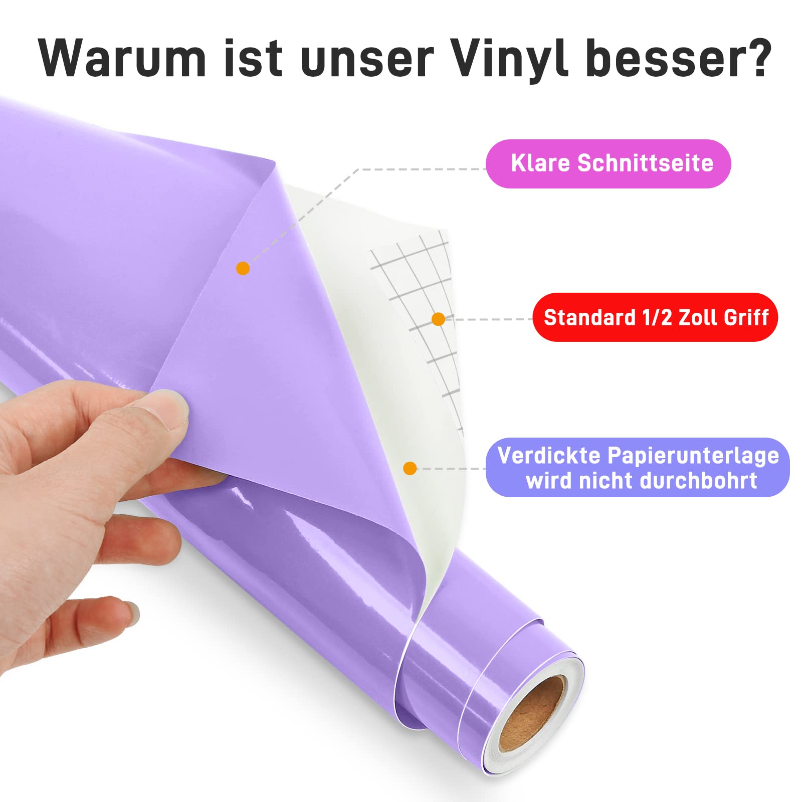 Cricut Vinylfolie für Plotter im Vorteilspack | 100 Blatt | 30,5 cm x