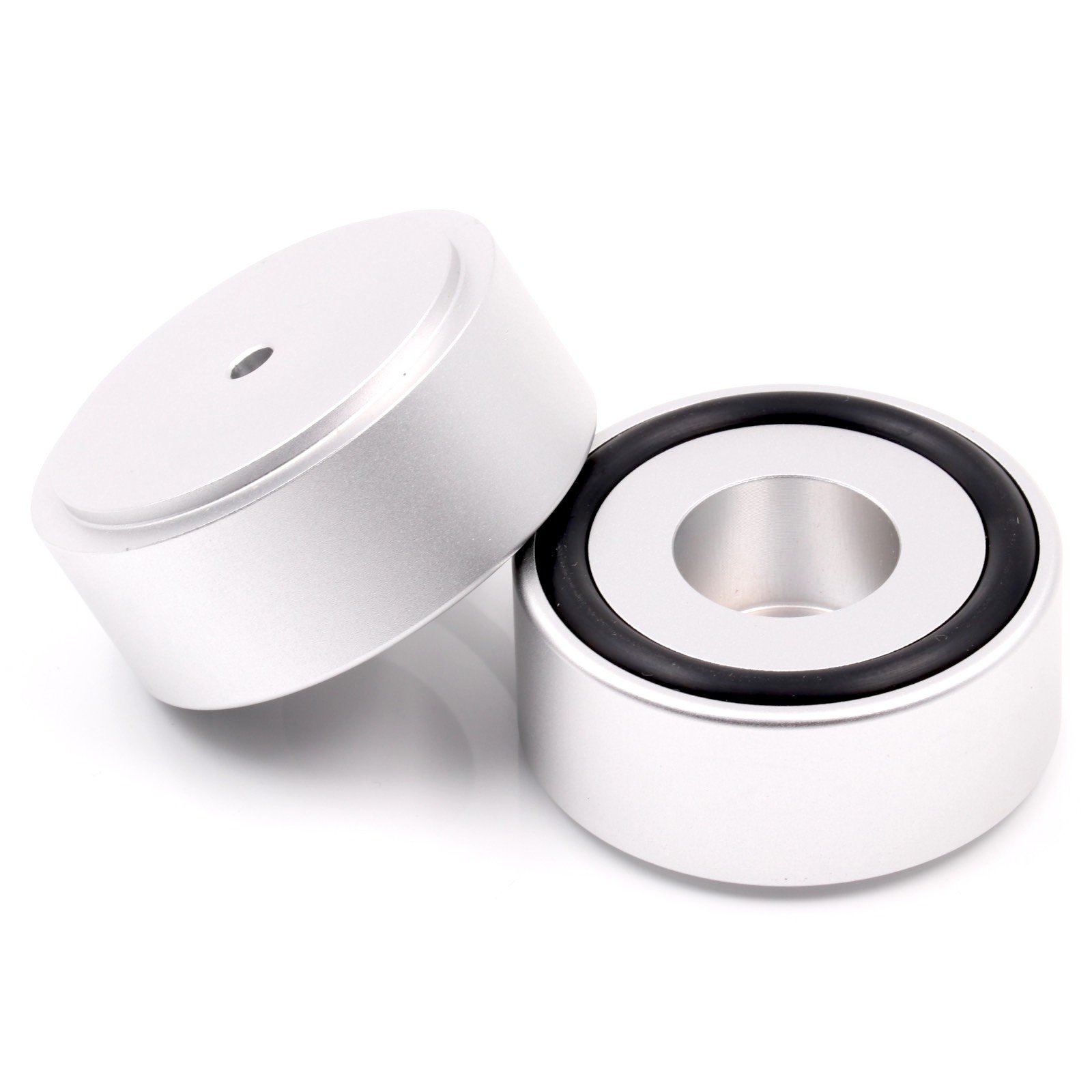 GD-PARTS 49x22m Solid Aluminum Speaker Feet Spikes Amplifier Turntable Recorder CD DAC Monitor Isolation Stand Pad Vibration Floor Base Set of 4 (Silver)