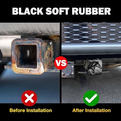 Miniatura 5 de Beabes Cubierta de enganche de caballo de 2 pulgadas para caballos en el desierto, mantiene el tubo receptor de enganche de remolque limpio y