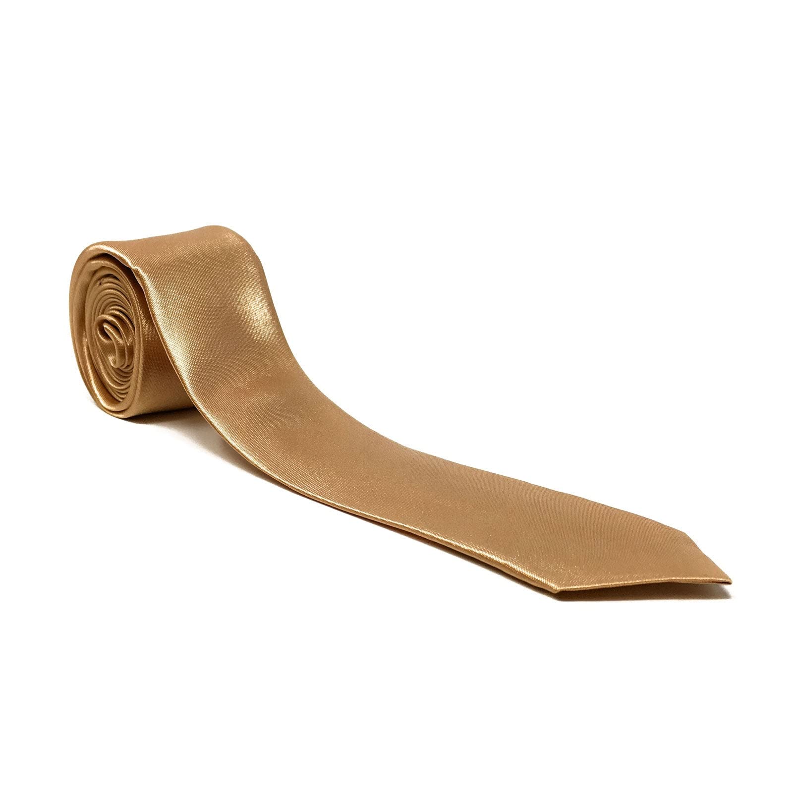 Ws Uk Men's Gold Adults Skinny Tie For [Gold]